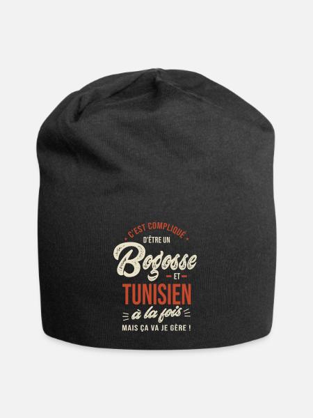 Tunisien Bogosse Cadeau Humour Tunisie - Bonnet en jersey - noir