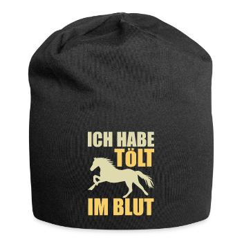 Isländer Islandpferd Islandpferde Geschenk - Jersey-Beanie - Schwarz - Vorne