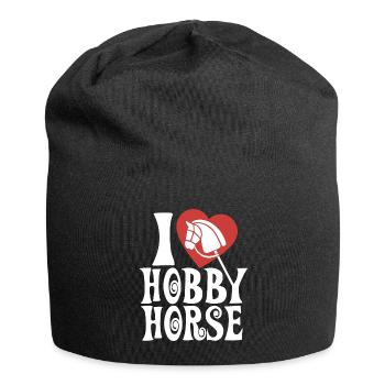 J’aime hobby cheval - Coeur - Hobby - Bonnet en jersey - noir - Devant