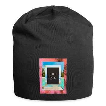 Ibiza Été Soleil Plage Mer Palmiers Fête - Bonnet en jersey - noir - Devant