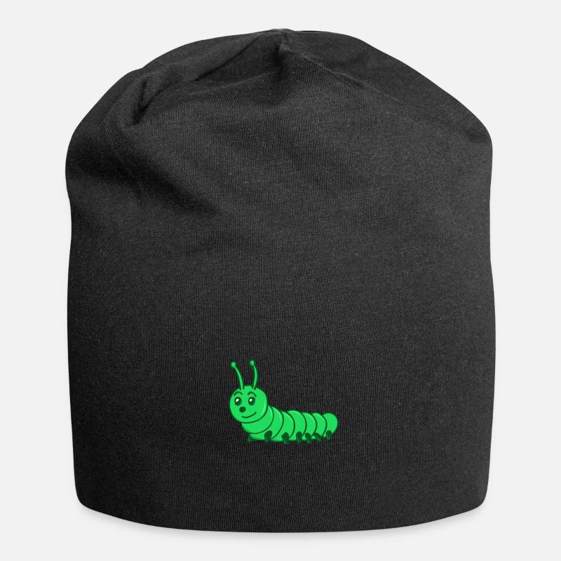 Raupe - Jersey-Beanie - Schwarz