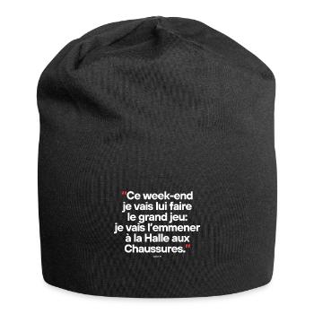 H - Citation célèbre de séries TV / films - Bonnet en jersey - noir - Devant