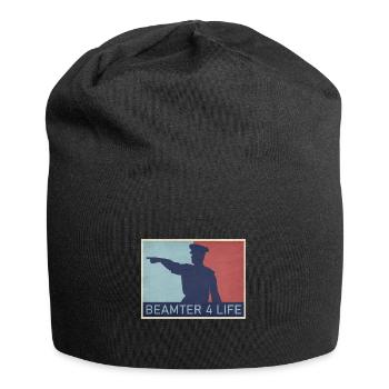 Beamter auf Lebenszeit - Jersey-Beanie - Schwarz - Vorne