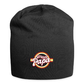 Retro Groovy Papa Matching Family - Jersey Beanie - black - Front