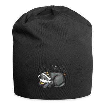 Schlafender Dachs - Jersey-Beanie - Schwarz - Vorne