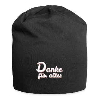 kleines Dankeschön - Jersey-Beanie - Schwarz - Vorne