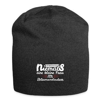 Floristin - Jersey-Beanie - Anthrazit - Vorne