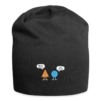Lustig Mathematik Spruch Mathelehrer Mathesprüche - Jersey-Beanie - Schwarz - Vorne