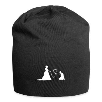 Wedding Couple Newlyweds Funny - Jersey Beanie - black - Front