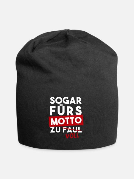 Sogar für's Motto zu voll Abschluss Abschlusspulli - Jersey-Beanie - Schwarz