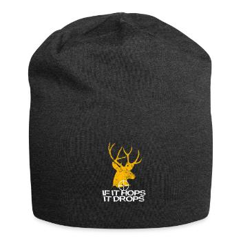 Chasse chasseur chasse papa forêt de fusil - Bonnet en jersey - charbon - Devant