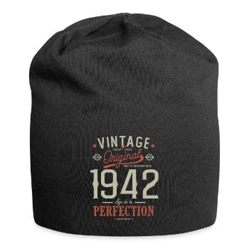 age of perfection 1942, birthday 80 years - Jersey Beanie - black - Front
