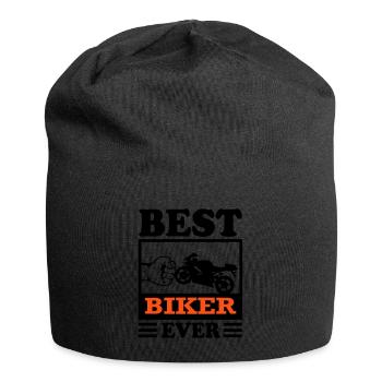 Biker Best Motorrad Motorradfahrer Bikerin - Jersey-Beanie - Schwarz - Vorne
