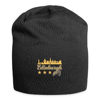 Ligne d’horizon de l’or de la ville d’Édi - Bonnet en jersey - noir - Devant