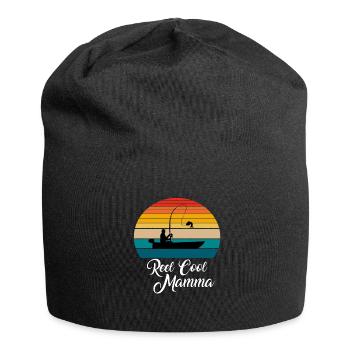 Reel Cool Mamma Fishing Gifts - Jersey-Beanie - Schwarz - Vorne