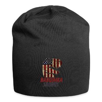 Patriotic Babushka Dinosaur - Jersey Beanie - black - Front