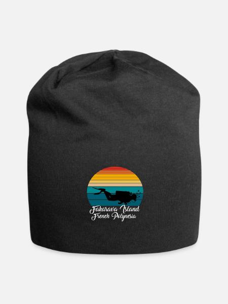 Île de Fakarava Français Polynésie Plongée - Bonnet en jersey - noir