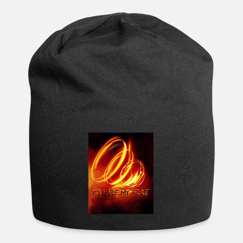 TU ES MON FEU - Bonnet en jersey - noir