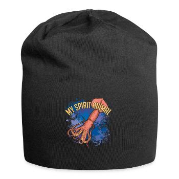 Squid giant squid on splashes of colour - Jersey Beanie - black - Front