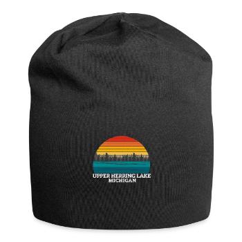 Upper Herring Lake Michigan - Jersey Beanie - black - Front