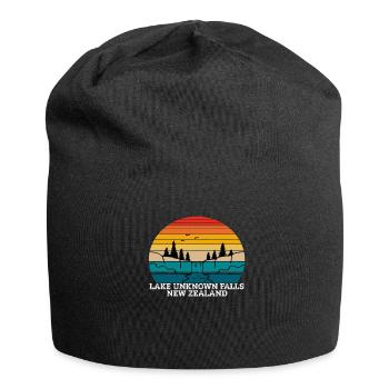 Lake Unknown Falls New Zealand - Jersey Beanie - black - Front