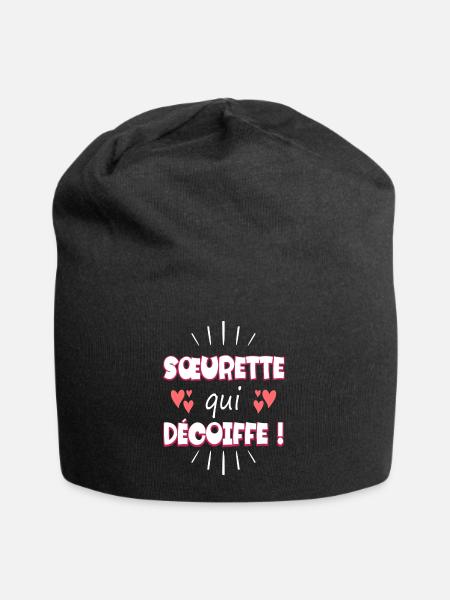 Femme Soeurette Qui Décoiffe Meilleure Soeur - Bonnet en jersey - noir