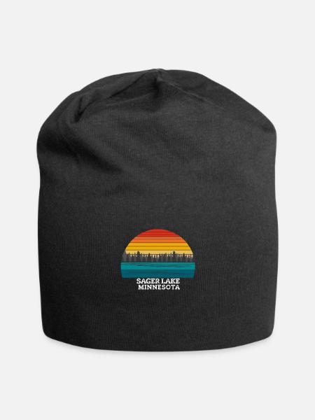 Lac Sager Minnesota (États-Unis) - Bonnet en jersey - noir