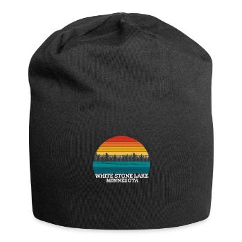 White Stone Lake Minnesota - Jersey-Beanie - Schwarz - Vorne