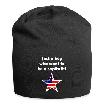 Der Kapitalist - Jersey-Beanie - Schwarz - Vorne