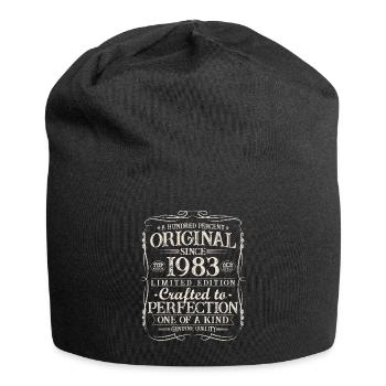 1983 born vintage birthday gift - Jersey Beanie - black - Front