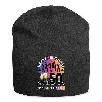 Geburtstag 50 Party People Fete Dancing Tanzen - Jersey-Beanie - Anthrazit - Vorne