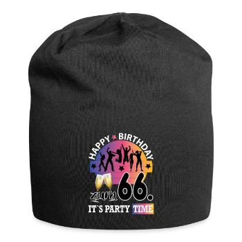Geburtstag 66 Party People Fete Dancing Tanzen - Jersey-Beanie - Schwarz - Vorne