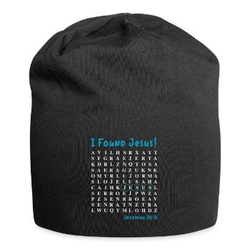 Ich habe Jesus gefunden - Jersey-Beanie - Schwarz - Vorne