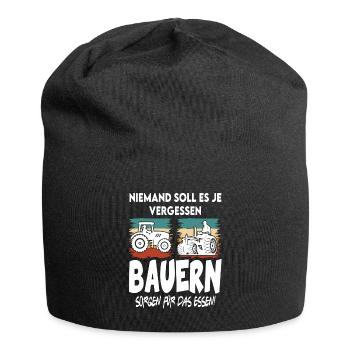 Bauern sorgen für das Essen Protest - Jersey-Beanie - Schwarz - Vorne