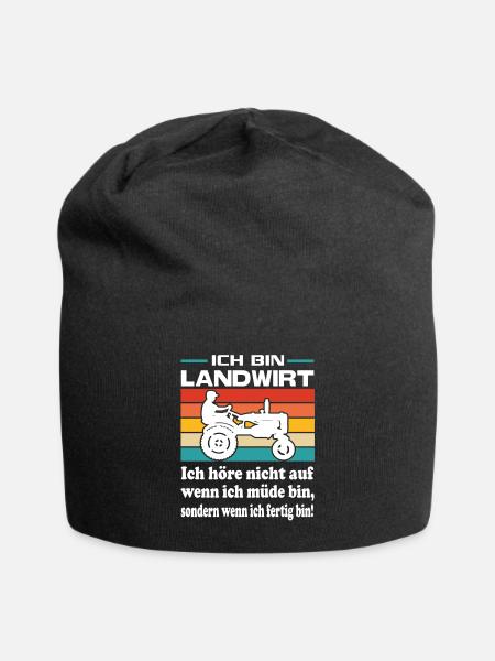 Bauern Protest Landwirt Schnauze voll - Jersey-Beanie - Schwarz