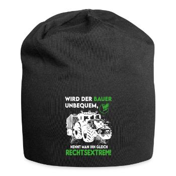 Bauern Proteste Demostration Politik Rechtsextrem - Jersey-Beanie - Schwarz - Vorne
