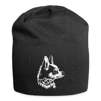 Hund Chihuahua Berg - Jersey-Beanie - Schwarz - Vorne
