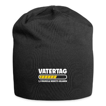 Vatertag Bier trinken Männertag - Jersey-Beanie - Schwarz - Vorne
