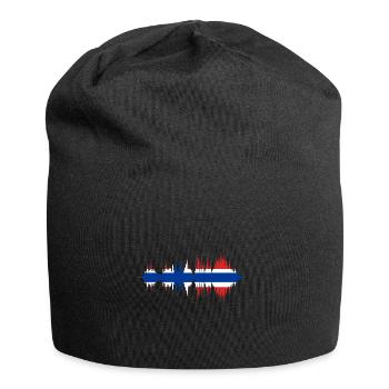 Norwegen Flagge Skandinavien Norwegische Fahne - Jersey-Beanie - Schwarz - Vorne