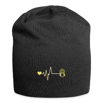 Apnoe Tauchen Puls Herz - Jersey-Beanie - Schwarz - Vorne