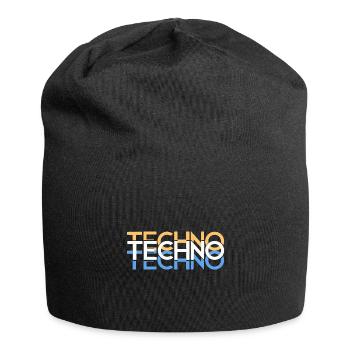 Techno - Jersey-Beanie - Schwarz - Vorne