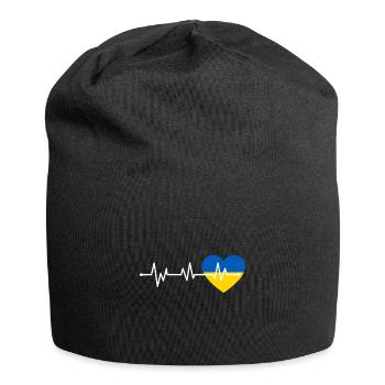 Heartbeat Ukraine - Jersey-Beanie - Schwarz - Vorne