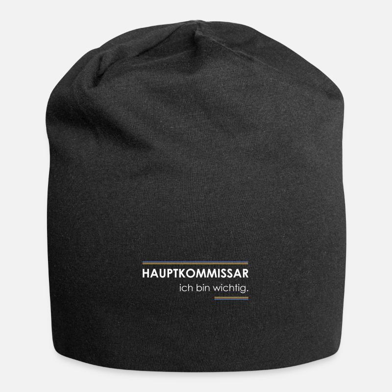 Polizeihauptkommissar - Jersey-Beanie - Schwarz