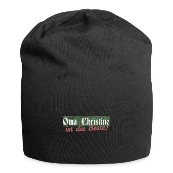 Oma Christine - Jersey-Beanie - Schwarz - Vorne