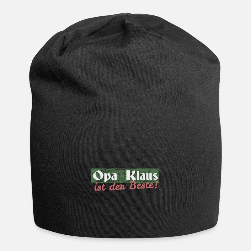 Opa Klaus - Jersey-Beanie - Schwarz