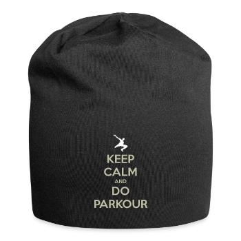 Parkour Restez calme et faites du Parkour - Bonnet en jersey - noir - Devant