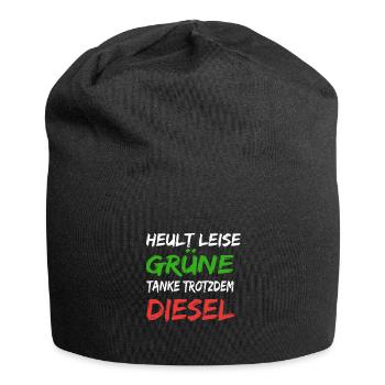 Anti Grünen Shirt FCK GRN Lustiges Geschenk - Jersey-Beanie - Schwarz - Vorne