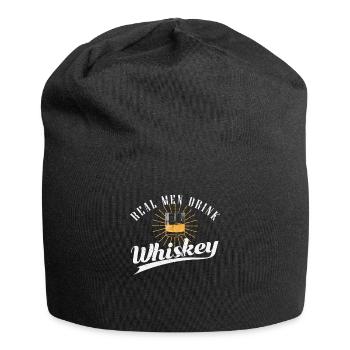 Real Men Drink Whiskey - Jersey-Beanie - Schwarz - Vorne