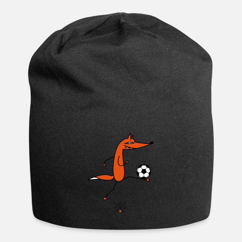 Schlauer Fußballer - Jersey-Beanie - Schwarz