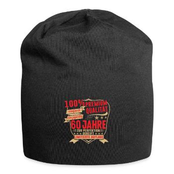 60. Geburtstag 1960 60 Jahre Geschenk Geschenkidee - Jersey-Beanie - Schwarz - Vorne